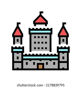 kingdom fairy tale color icon vector. kingdom fairy tale sign. isolated symbol illustration