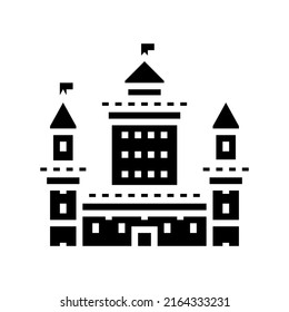 kingdom fairy tale glyph icon vector. kingdom fairy tale sign. isolated contour symbol black illustration