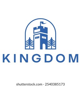 kingdom flat minimalist logo design