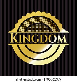 Kingdom golden badge or emblem. Vector Illustration. Detailed. 