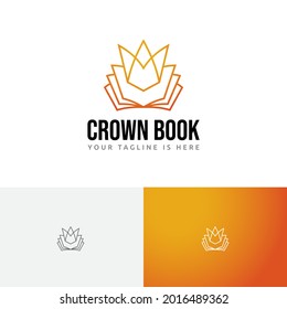 Kingdom Golden Crown Book Study Learning Course School Line Logo