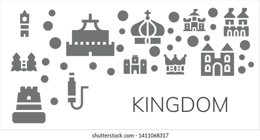 kingdom icon set. 11 filled kingdom icons.  Simple modern icons about  - Big ben, Castle, Crown, Jack, Fortress