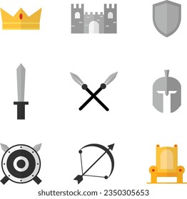 kingdom icons and symbols vector 
