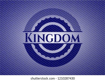 Kingdom jean or denim emblem or badge background