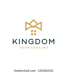 Kingdom logo design concept. Universal kingdom design. Luxury and elegant logo.