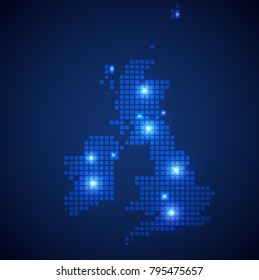 Kingdom map page symbol for your web site design Kingdom map logo, app, UI. Wire frame 3D mesh polygonal network line, design sphere, dot and structure. Kingdom map.vector illustration eps 10