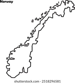 el esquema del mapa del Reino de Noruega