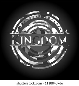 Kingdom on grey camo texture