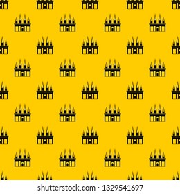 Kingdom palace pattern seamless vector repeat geometric yellow for any design