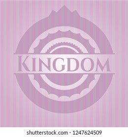 Kingdom pink emblem. Vintage.