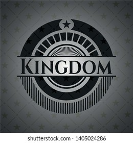 Kingdom realistic black emblem. Vector Illustration. Detailed.