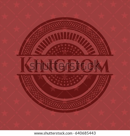 Kingdom red emblem. Retro