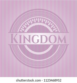 Kingdom retro style pink emblem