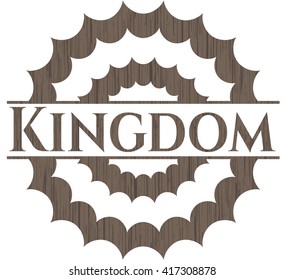 Kingdom retro style wood emblem
