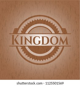 Kingdom retro style wooden emblem