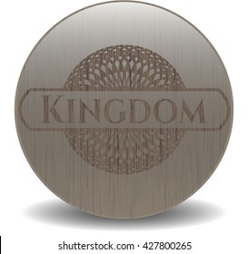 Kingdom retro style wooden emblem