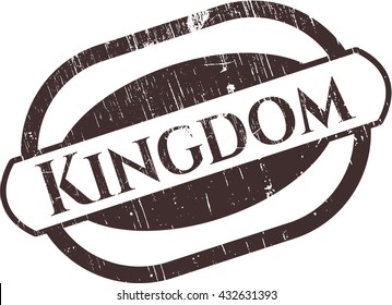 Kingdom rubber stamp with grunge texture
