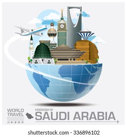 Kingdom Of Saudi Arabia Landmark Global Travel And Journey Infographic Vector Design Template