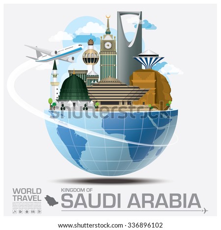 Kingdom Of Saudi Arabia Landmark Global Travel And Journey Infographic Vector Design Template