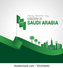 Kingdom of Saudi Arabia National day, Vector illustration