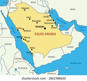 Kingdom of Saudi Arabia - vector map