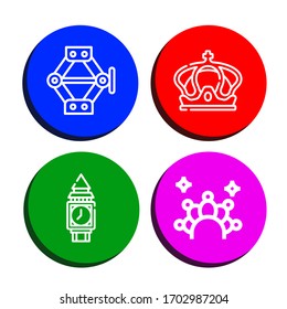 kingdom simple icons set. Contains such icons as Jack, Crown, Clock tower, can be used for web, mobile and logo