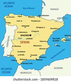 Kingdom of Spain - vector map