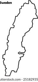 el Reino de Suecia mapa esquema simple.