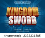 Kingdom sword 3D editable text effect