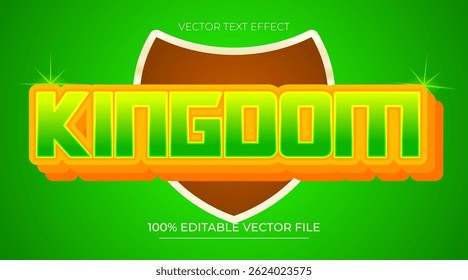 Kingdom text effect editable futuristic and game text style with green color style