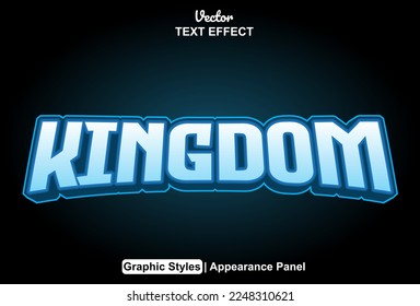 kingdom text effect with graphic style and editable.