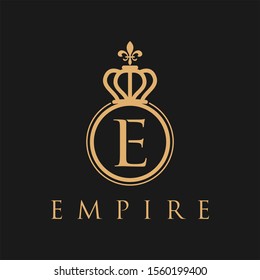 The kingdom vintage luxury label logo design - majestic imperial glamour logo badge