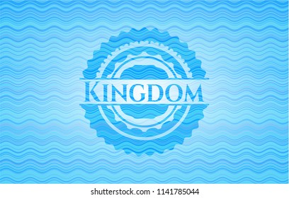 Kingdom water emblem background.