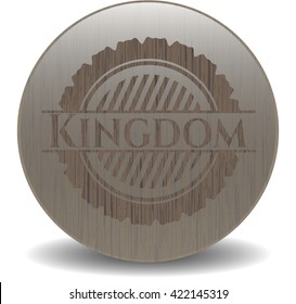 Kingdom wooden emblem. Retro
