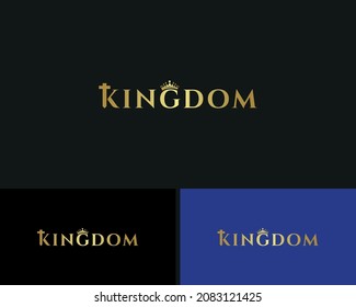 Kingdom word Logo Design Template