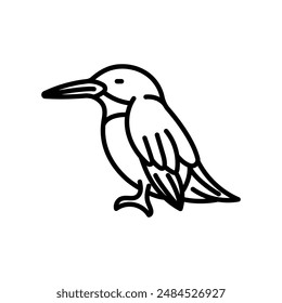 Kingfishe Outline Icon, Vector illustration