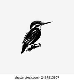 logo abstracto de kingfisher, pájaro, signo de pájaro Pequeño, Plantilla de ícono