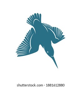 Kingfisher Bird design vector illustration, Creative Kingfisher Bird logo design concepts template, icon symbol