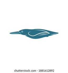 Kingfisher Bird design vector illustration, Creative Kingfisher Bird logo design concepts template, icon symbol