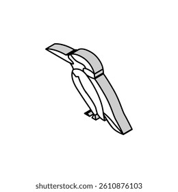 kingfisher bird exotic isometric icon vector. kingfisher bird exotic sign. isolated symbol illustration