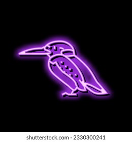 kingfisher bird exotic neon light sign vector. kingfisher bird exotic sign. isolated symbol illustration