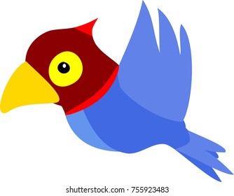 Kingfisher bird flying vector illustration