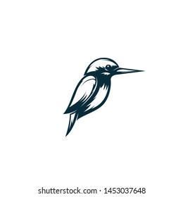 kingfisher bird logo illustration logo