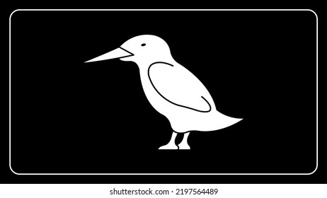 Kingfisher bird nature birds vector silhouette art.