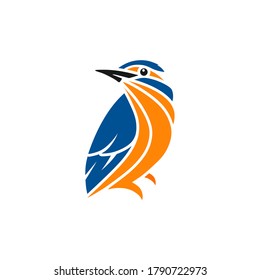 kingfisher bird original logo concept