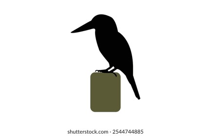 Kingfisher Vogel Silhouette Design und Vektorgrafik. 