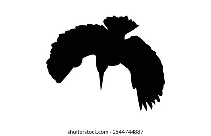 Diseño Y Ilustración vectorial De La Silueta Del Pájaro De Kingfisher. 
