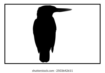 Kingfisher bird silhouette, Kingfisher bird logo illustration