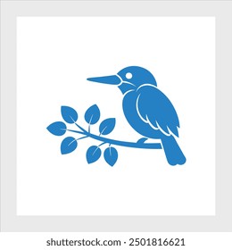 Una Ilustración vectorial de pájaro martín pescador