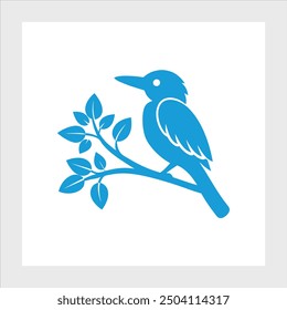 A kingfisher bird vector illustration